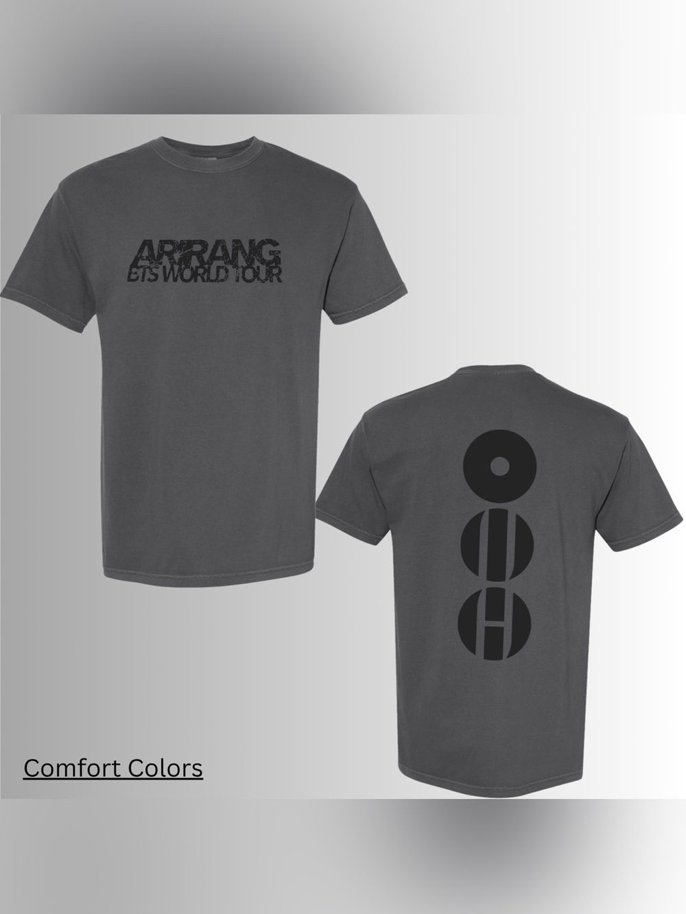BTS arirang merch concert gray Graphic T-shirt (custom made)